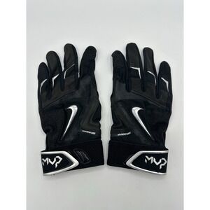 Nike MVP Hyperfuse Baseball Batting Gloves XL Black Silver PGB396-001 New